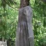 Leslie Wilcox, "NIghtshirts: Nightgown," 6 x 4 x 4 feet, stainless steel screen, staples, 2003. [OUTSIDE]